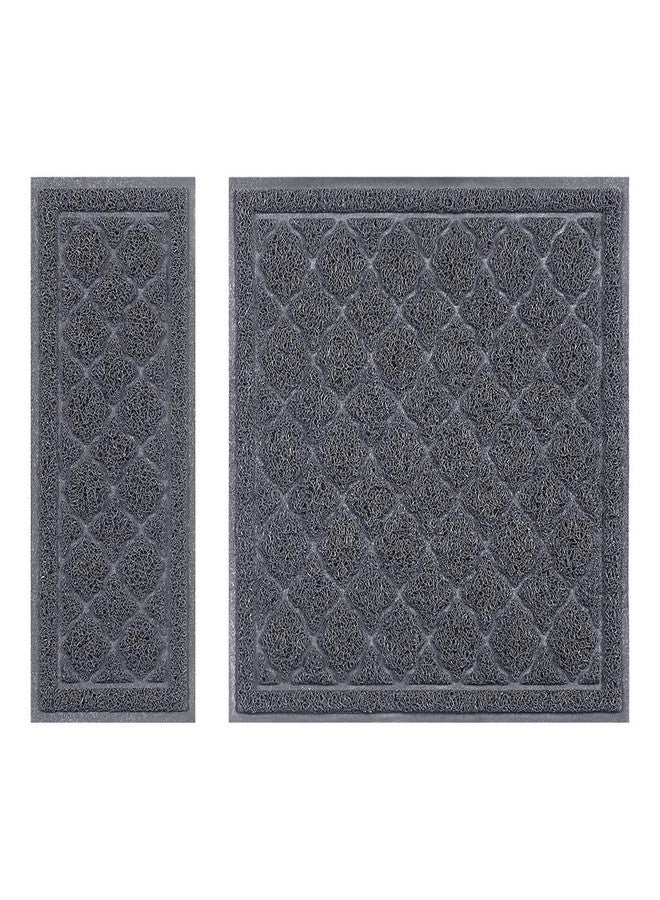 unipaws Cat Litter Trapping Mat, Litter Box Scatter Control Pad, Litter Free Floors and Urine Waterproof, Gentle on Paws, No Phthalate - Image 1